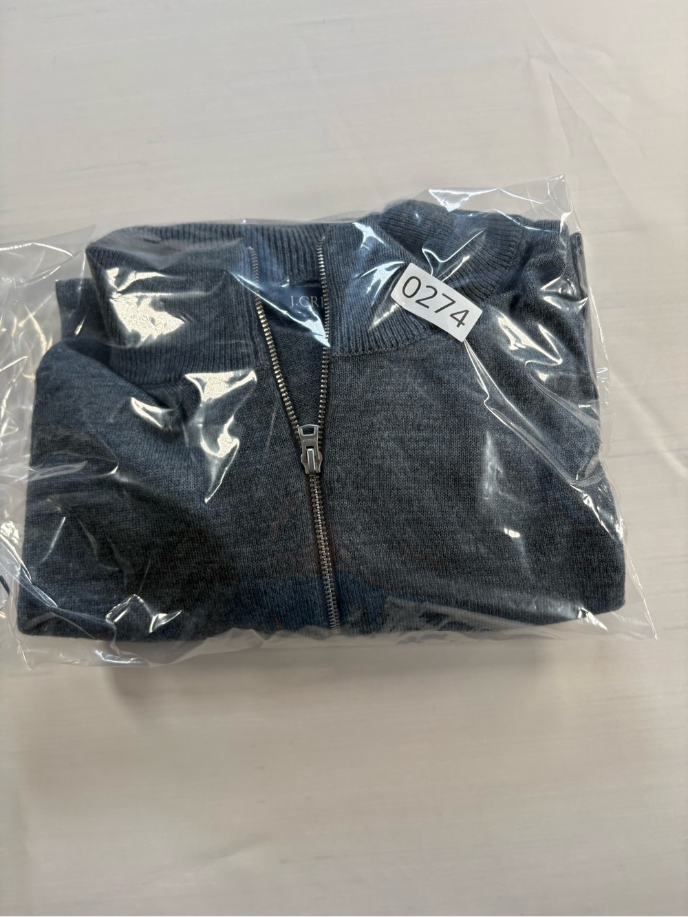 J.Crew Mens XXL Grey Merino Wool 1/4 Zip Pullover Sweater - Picture 6 of 6